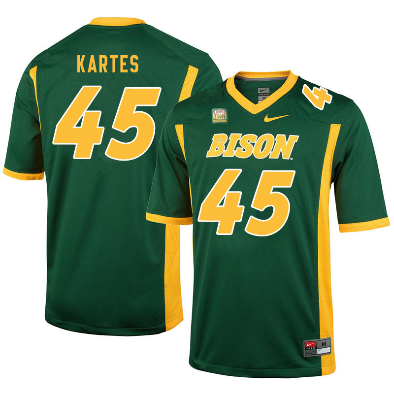 Men #45 Mitchell Kartes North Dakota State Bison College Football Jerseys Sale-Green